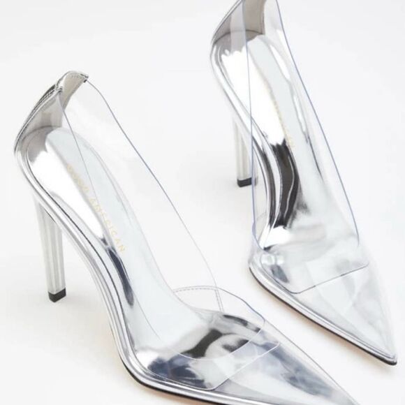 Good American Heels-Clear Lucite-Stilleto - Picture 3 of 11